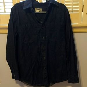 A button up (men's) denim shirt.